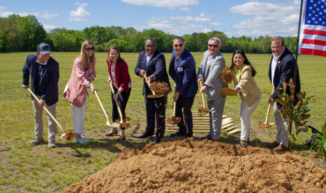 Photo of Project Partners breaking ground at the Clearloop Panola County Groundbreaking Celebration