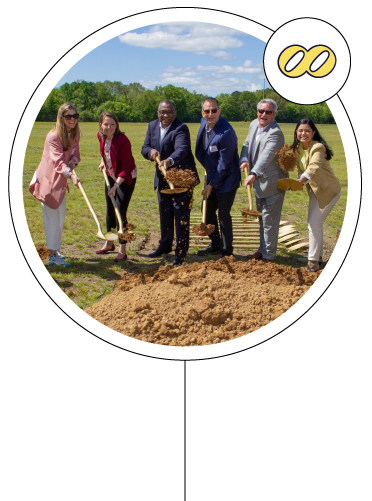 Photo of breaking ground at the Clearloop Panola County Groundbreaking Celebration