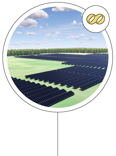 Rendering of the 6.6-megawatt (MWdc) Panola I Solar Farm