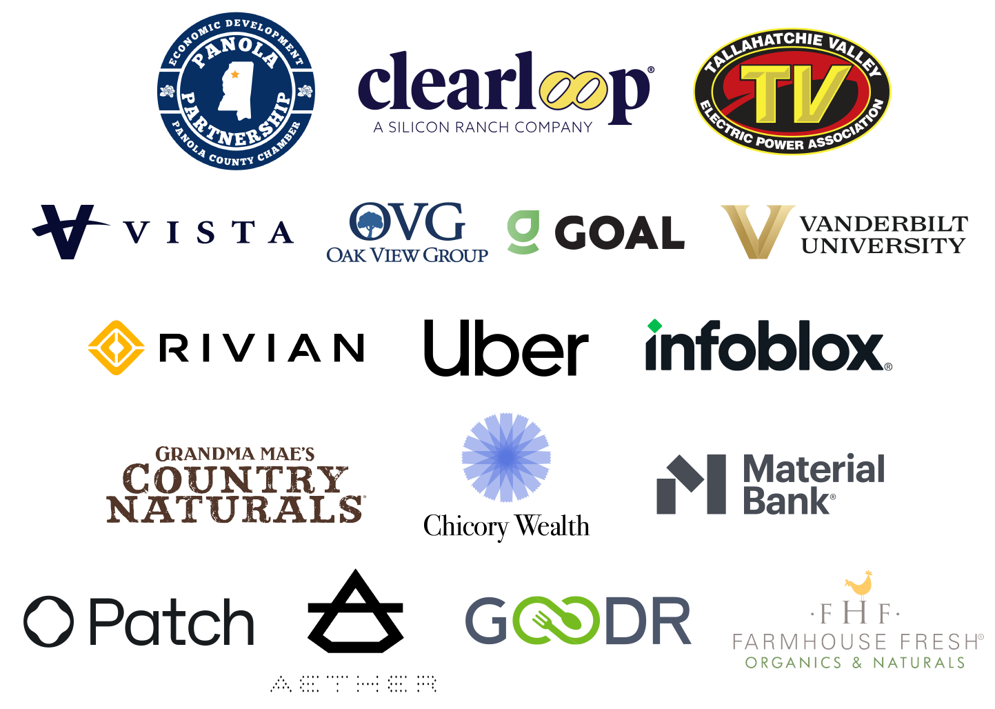 Clearloop Partner Logos for the Panola County, MS Solar Projects